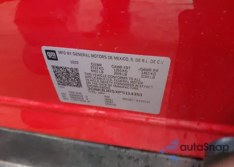 2023 Chevrolet Blazer Awd 3Lt z USA, uszkodzony, nr VIN 3GNKBJRSXPS114353